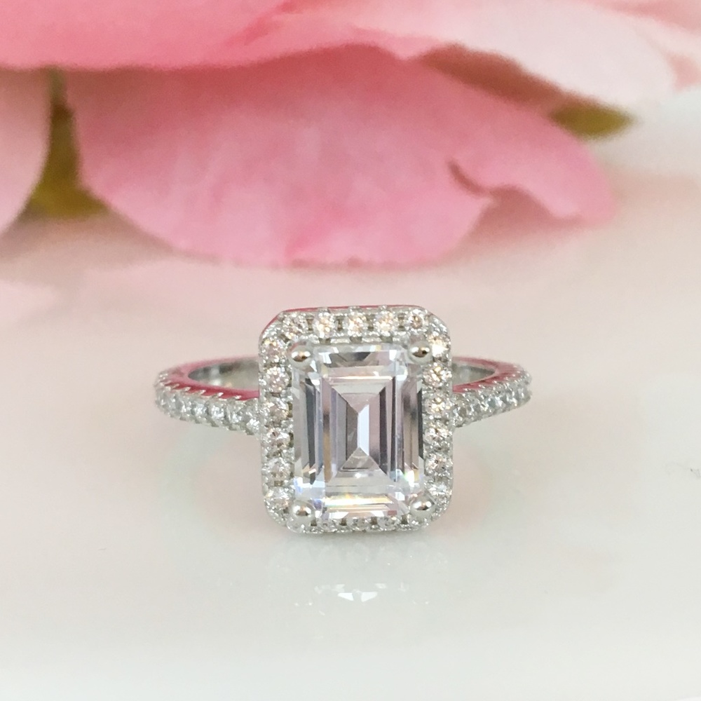 3 CT Gold Plated Engagement Wedding Ring